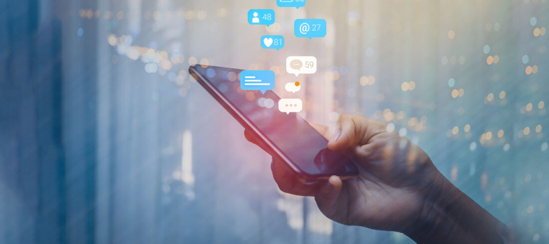 Social media on smart phone notifications