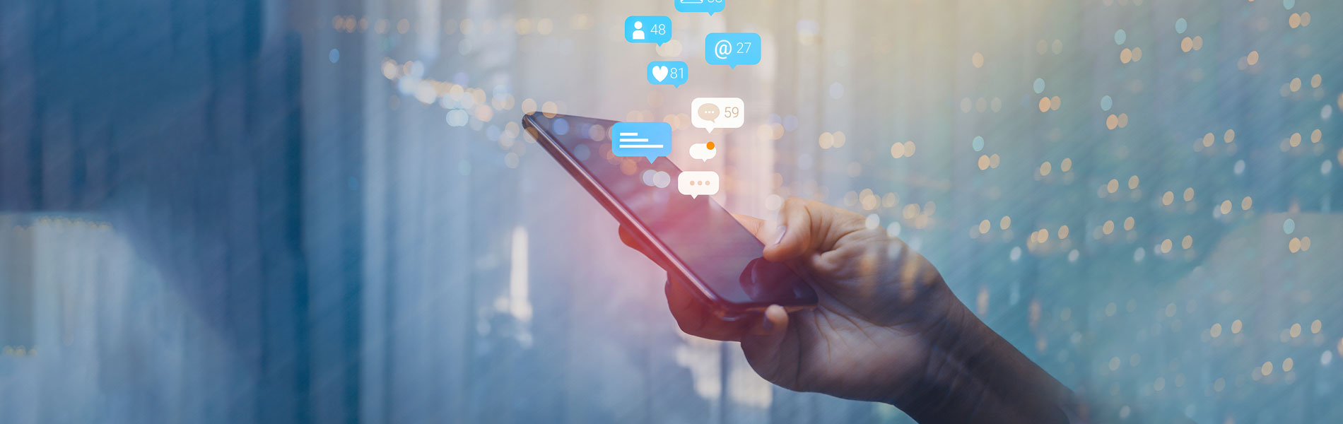 Social media on smart phone notifications
