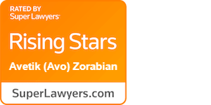 Super Lawyers Rising Stars Award Avo Zorabian
