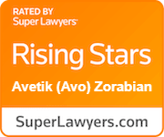 Super Lawyers Rising Stars Badge Avo Zorabian
