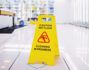 Glendale Slip and Fall Attorneys image of wet floor sign